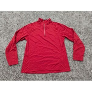 Vintage Greg Norman Pullover Mens Medium Sweatshirt Red Long Sleeve 1/4 Zip Golf